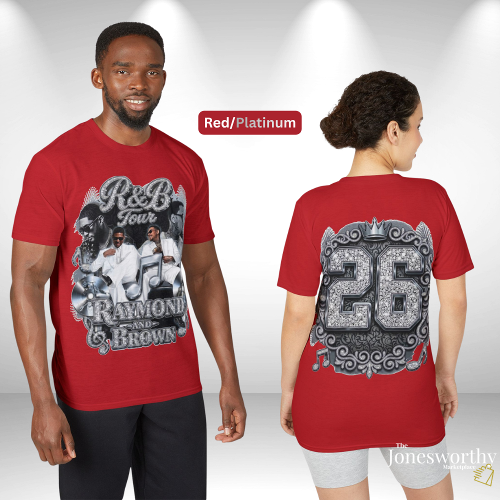R&B World Tour 2026 Inspired Graphic T-Shirt | Chris Brown - Usher Concert Shirt
