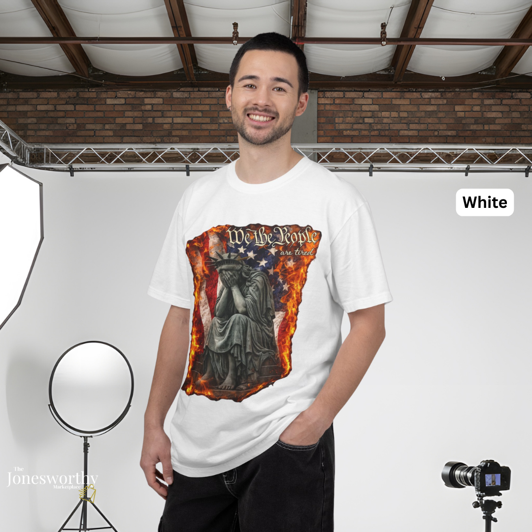 We the People Are Tired  Comfort Colors Garment Dyed T-Shirt | Distressed Liberty Graphic Tee