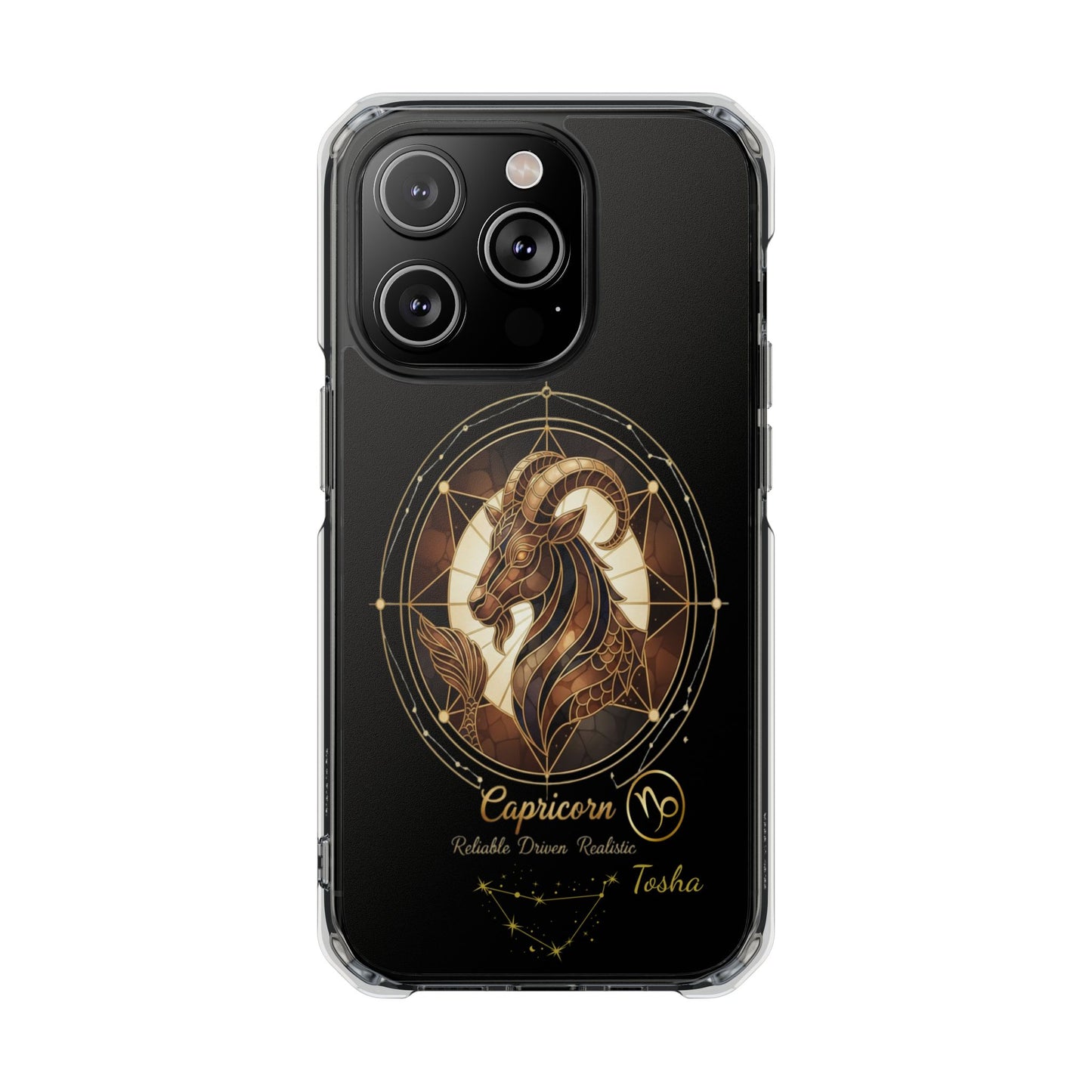 Zodiac iPhone 14 | 14 pro | 14 Pro plus |14 Pro Max Case MagSafe: Faux Stained Glass, Personalized Name