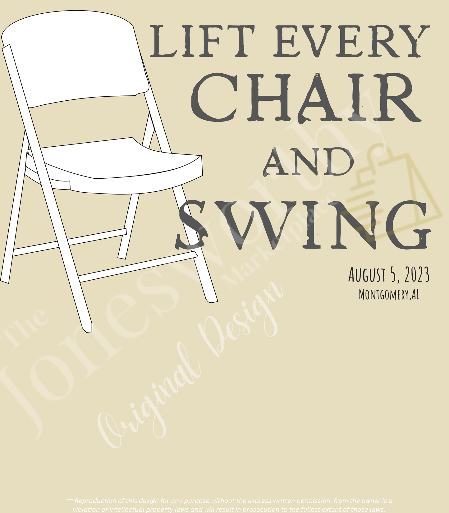 Lift Every Chair and Swing Shirt | Montgomery Riverfront Tribute Tee | Black Culture Humor Shirt | Comfort Colors® 1717