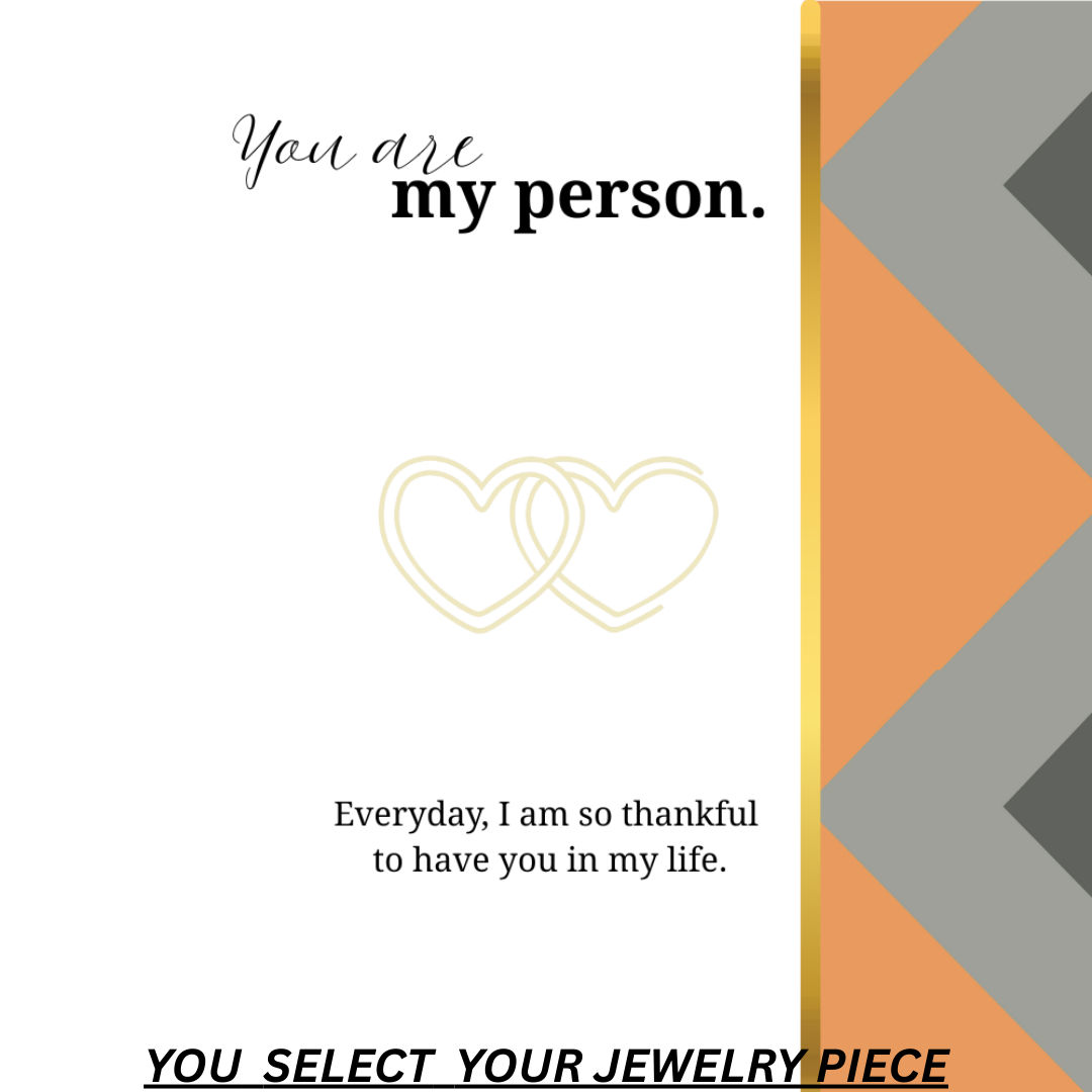 My Person Minimalist Universal Appreciation Gift for Him or Her | Interlocking Hearts Necklace or Love You Forever Bracelet
