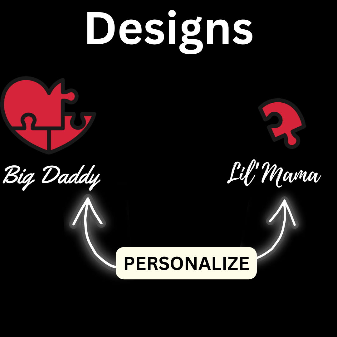 Puzzle Piece Heart Couples Shirt Set • Custom Matching T-Shirts • Personalized Name Tees • Unisex Black Gildan 5000 • Valentine’s, Anniversary Gift