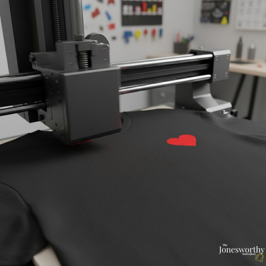 Minimalist Heart Tee • Unisex Heavy Cotton Shirt • Simple Red Heart Chest Graphic • Soft Everyday T-Shirt • Gift for Her or Him • Gildan