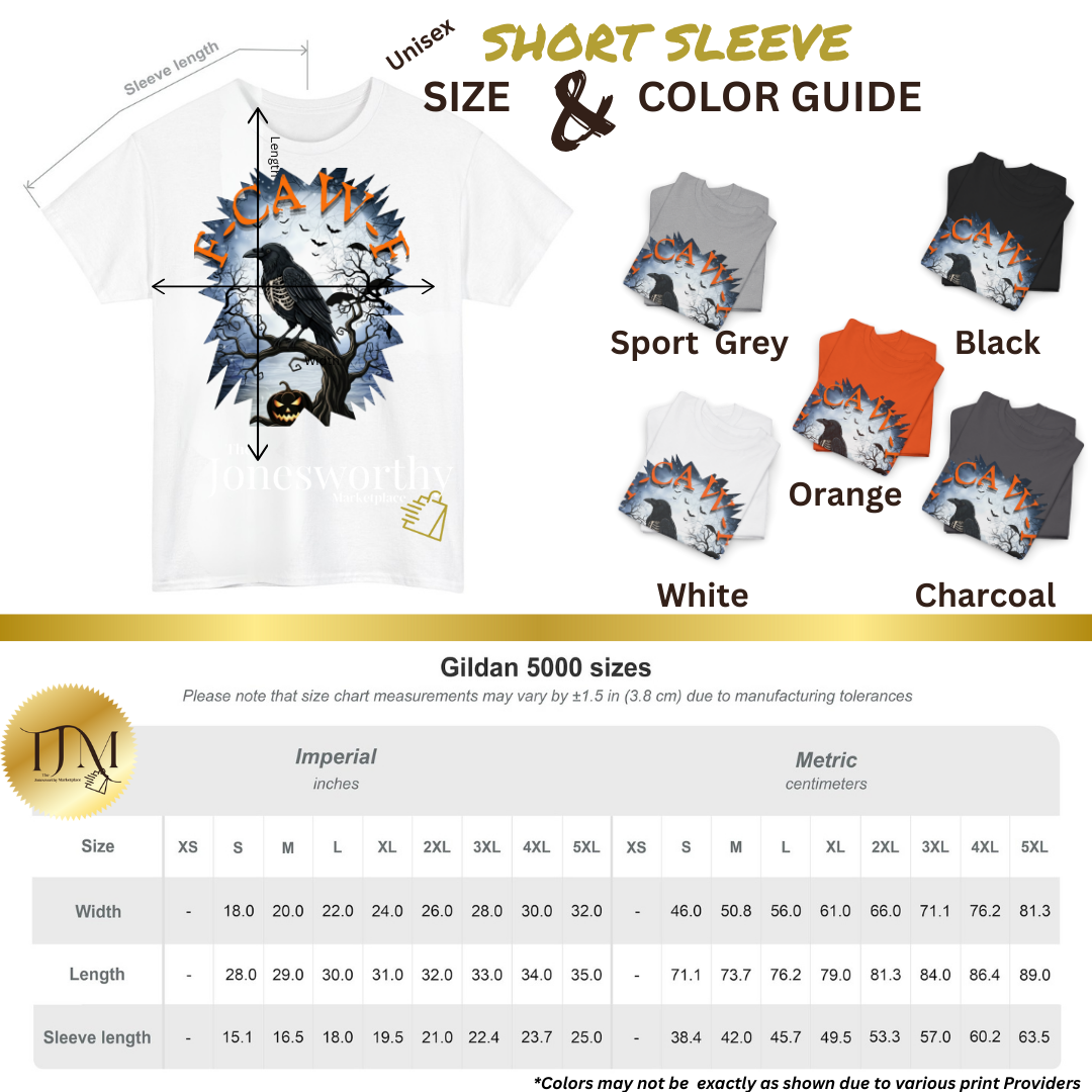 F-CAW-F Funny Halloween Shirt | Crow Skeleton Design, Front and Back Print | Unisex Tee, Hoodie & Sweatshirt (S–2XL)