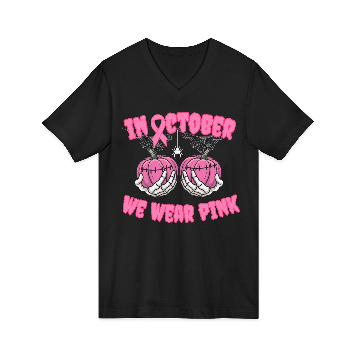 In October We Wear Pink Pumpkin Shirt | Breast Cancer Awareness Tee & Sweatshirt  | Breast Cancer Pink Ribbon Shirt