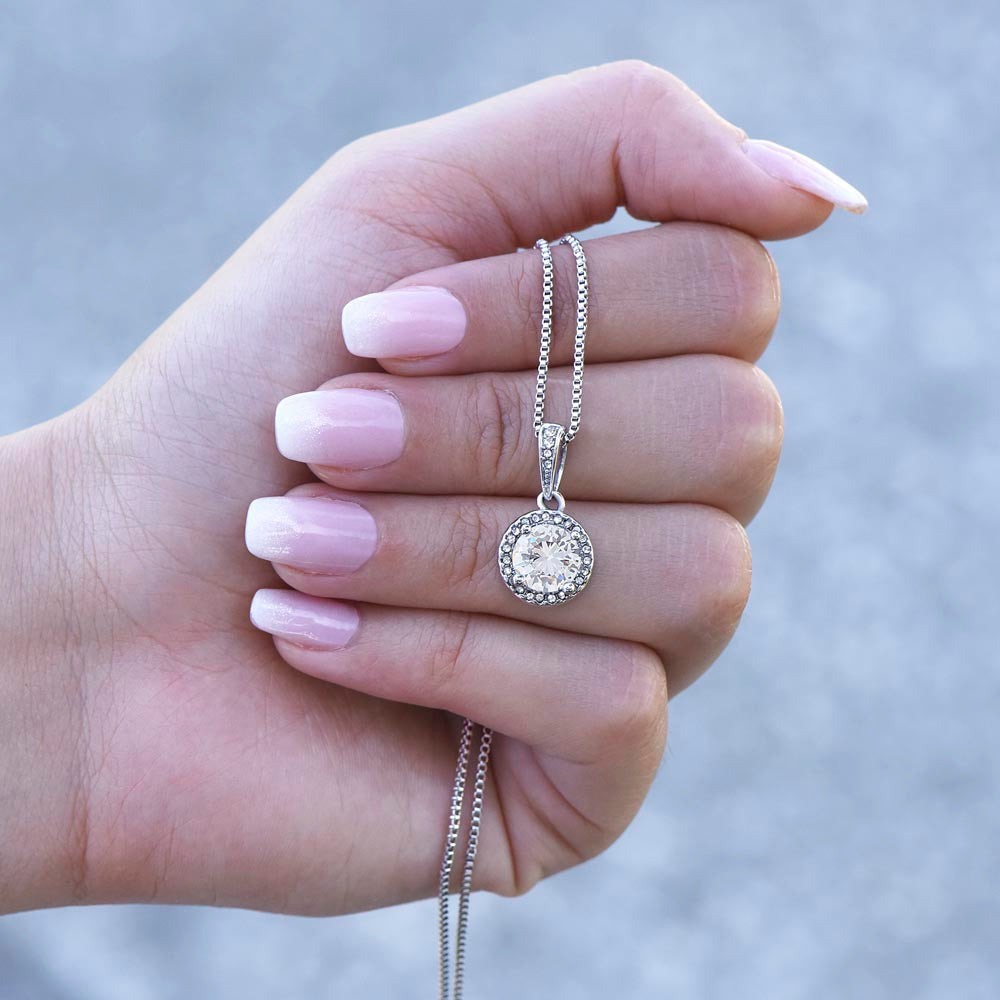 To My Mother-in-Law Christmas Necklace – Eternal Hope Pendant with Message Card – Elegant Holiday Gift for Mother-in-Law – Luxury LED Box Option 🎄✨