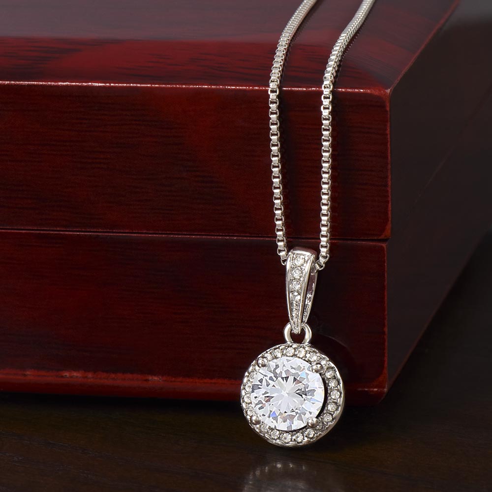To My Mother-in-Law Christmas Necklace – Eternal Hope Pendant with Message Card – Elegant Holiday Gift for Mother-in-Law – Luxury LED Box Option 🎄✨