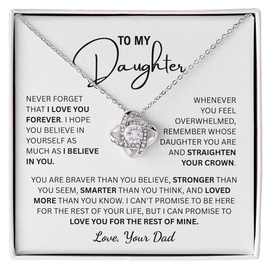 To My Daughter | From Dad Knot Necklace