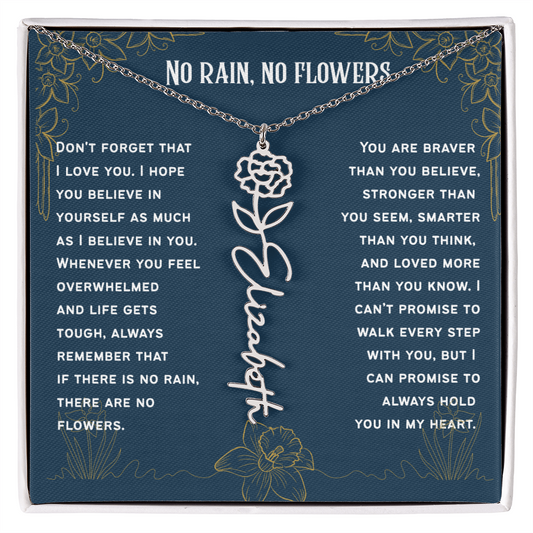 Bloom Boldly | Personalized  Birth Flower Name Necklace