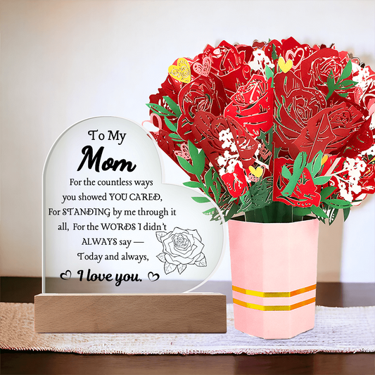 Acrylic Plaque & Flower Bouquet