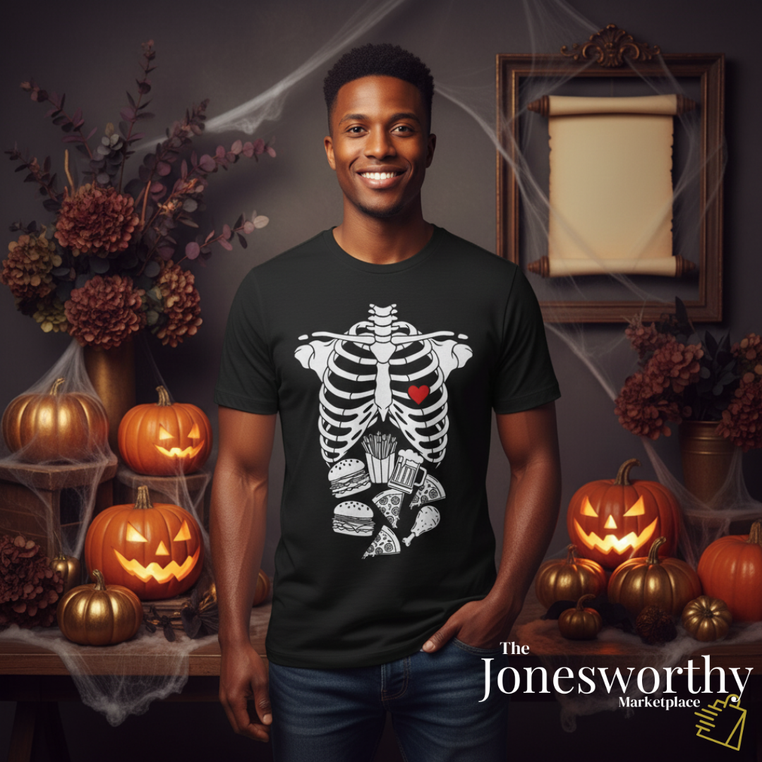 Funny Halloween Pregnancy Couple T-shirt | Pregnancy Announcement | Gender Reveal Mom & Dad Shirts | Baby Skeleton, It's A Girl, Boy or Twins