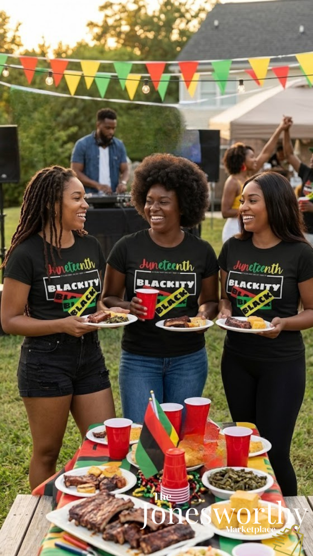 ❤️💛💚✊🏾 Black Every Day Juneteenth Blackity Black  | Cookout Ready | Culture. Joy. Celebration. Comfort Colors Unisex Tshirt 💚💛❤️