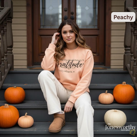 Fall Definition Thanksgiving | Comfort Colors Crew Neck Sweatshirt | Gratitude