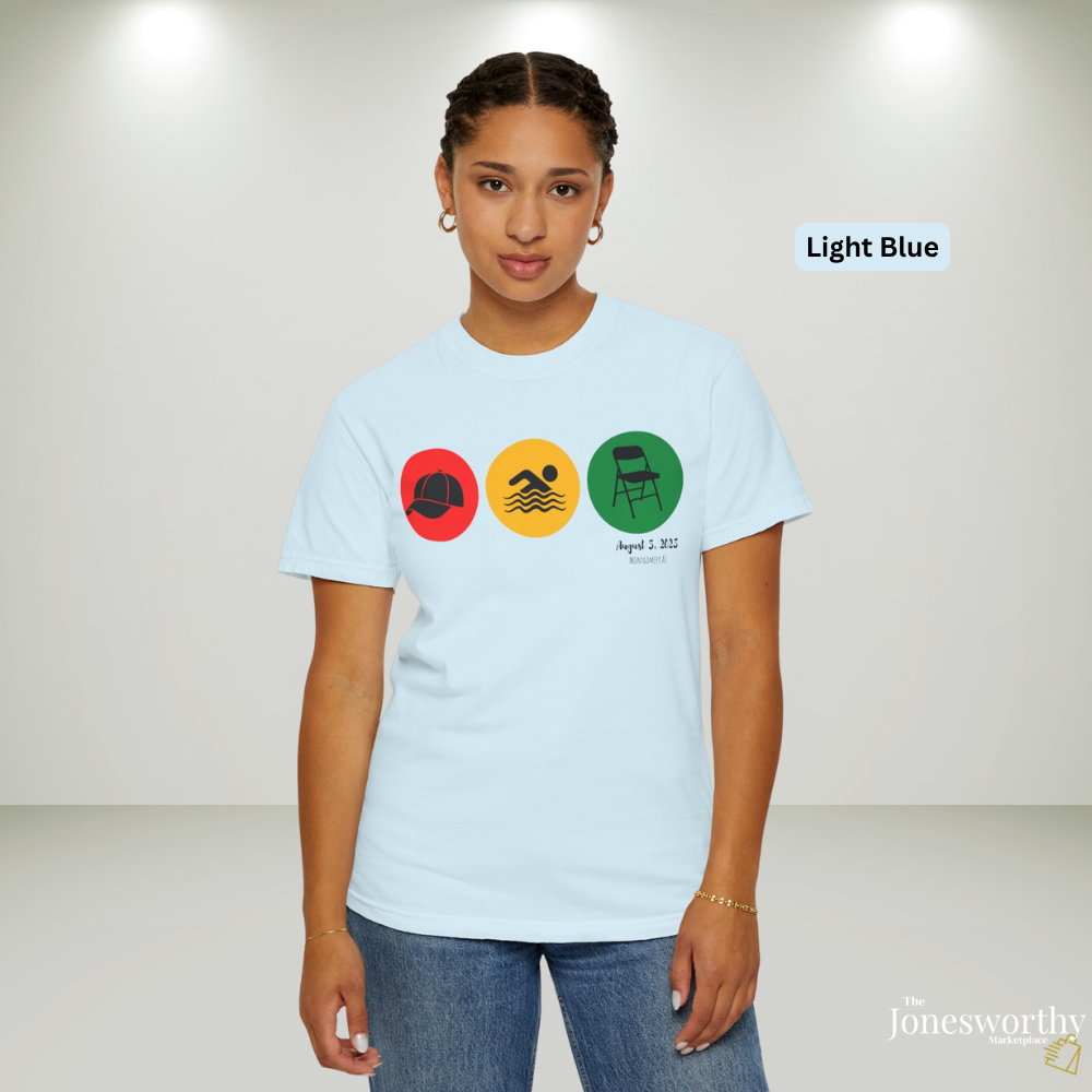 Montgomery Riverfront Brawl Icons Shirt | Hat Swimmer Chair Tee | Black Culture Unity Shirt | Unisex Dry-Blend Gildan 8000