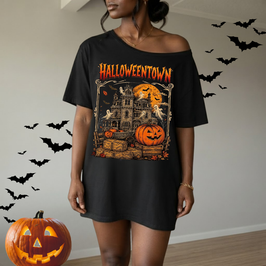 Vintage Halloweentown Shirt, Haunted House Halloween Tee, Comfort Colors Halloween Shirt, Pumpkin Patch Fall Graphic Tee