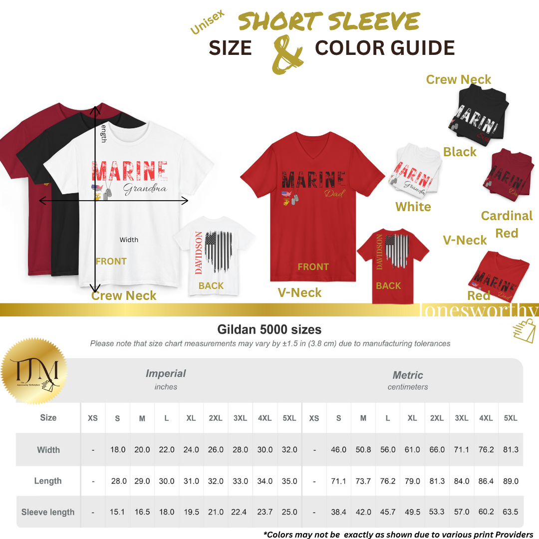 Personalized Marine Family Support Tee, Sweatshirt & Hoodie Collection | Custom Military Apparel for Marine Families