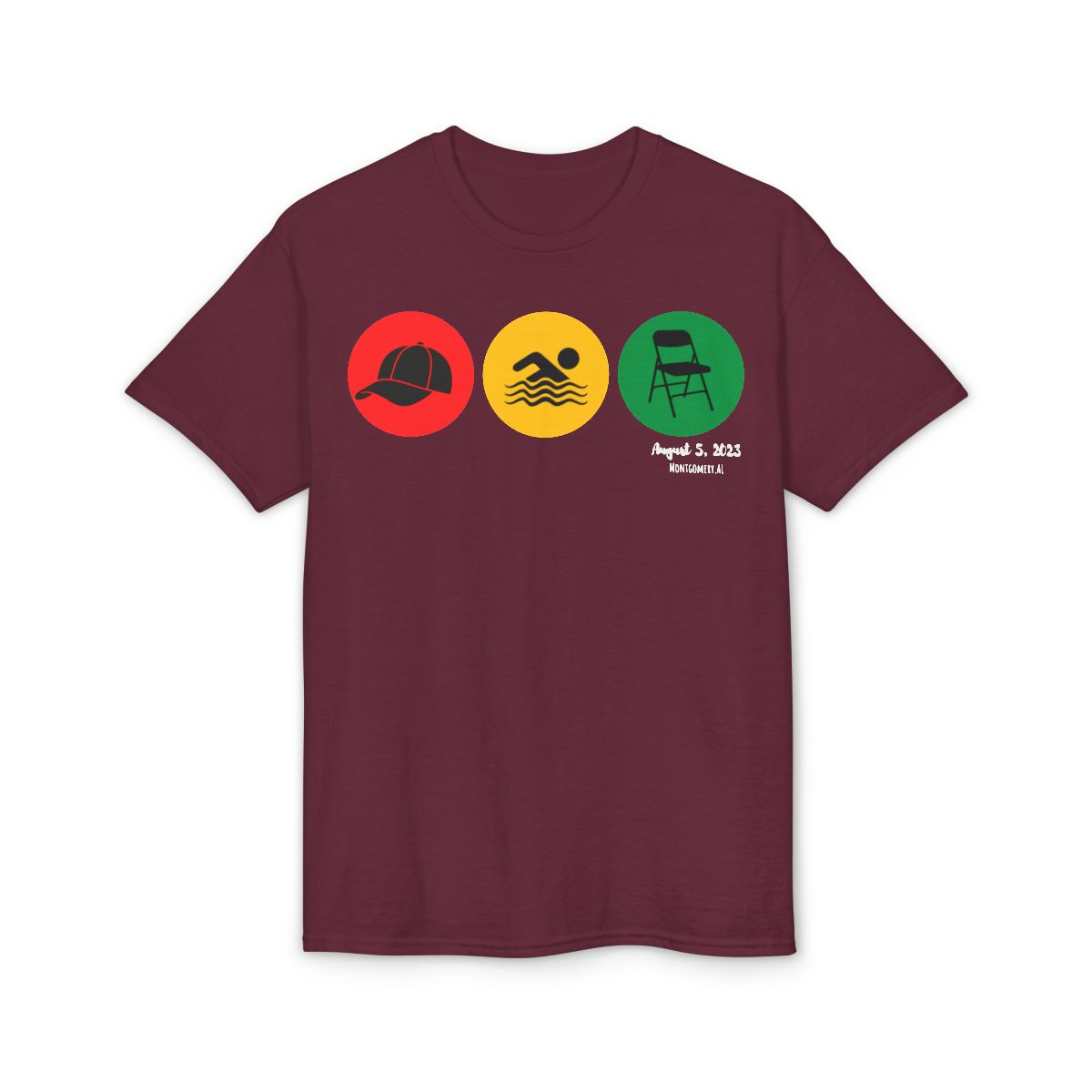 Montgomery Riverfront Brawl Icons Shirt | Hat Swimmer Chair Tee | Black Culture Unity Shirt | Unisex Dry-Blend Gildan 8000