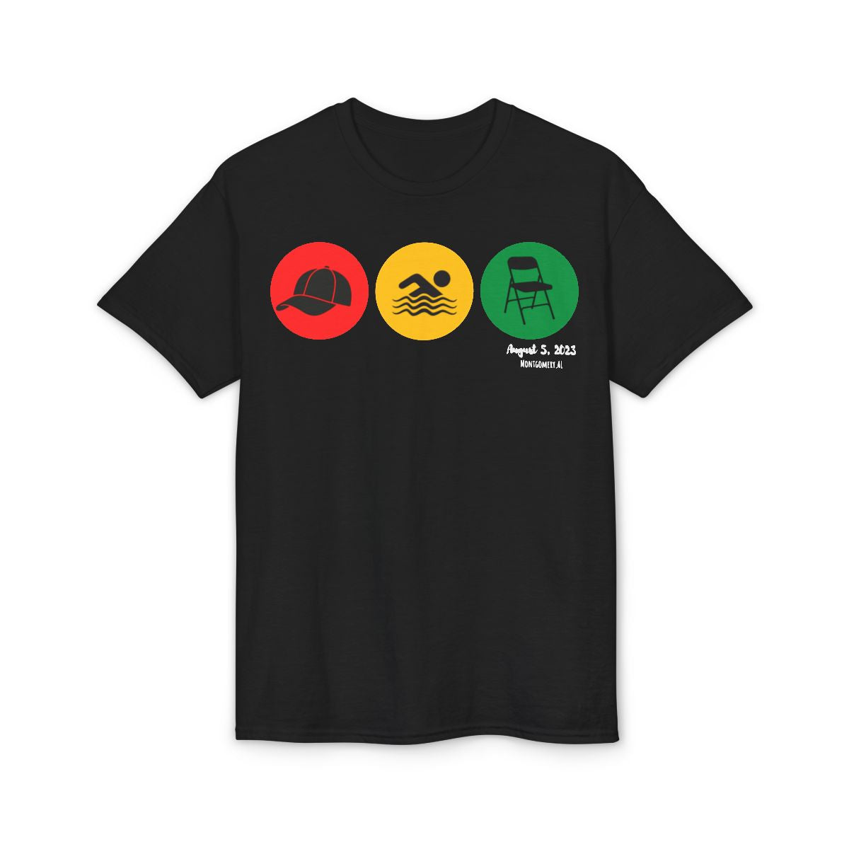 Montgomery Riverfront Brawl Icons Shirt | Hat Swimmer Chair Tee | Black Culture Unity Shirt | Unisex Dry-Blend Gildan 8000