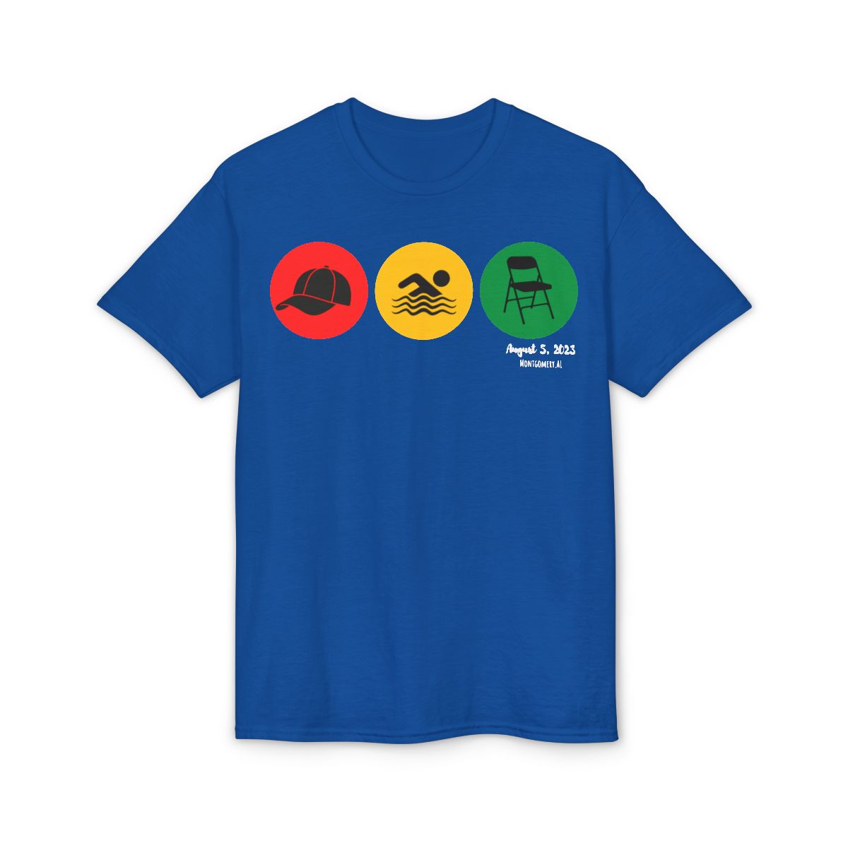 Montgomery Riverfront Brawl Icons Shirt | Hat Swimmer Chair Tee | Black Culture Unity Shirt | Unisex Dry-Blend Gildan 8000