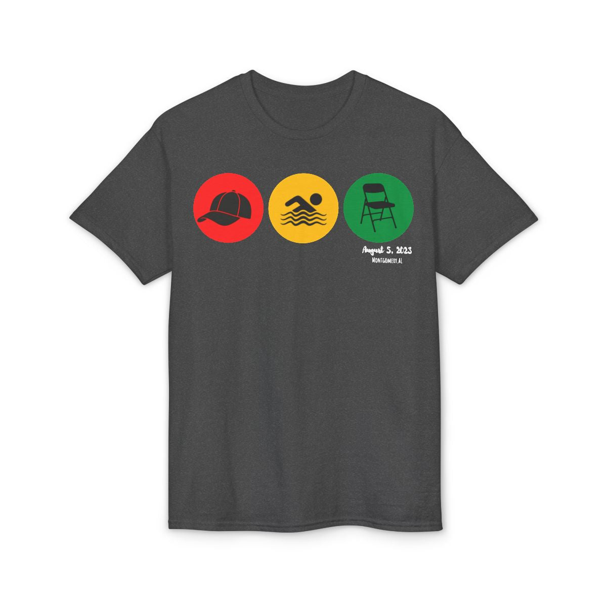 Montgomery Riverfront Brawl Icons Shirt | Hat Swimmer Chair Tee | Black Culture Unity Shirt | Unisex Dry-Blend Gildan 8000