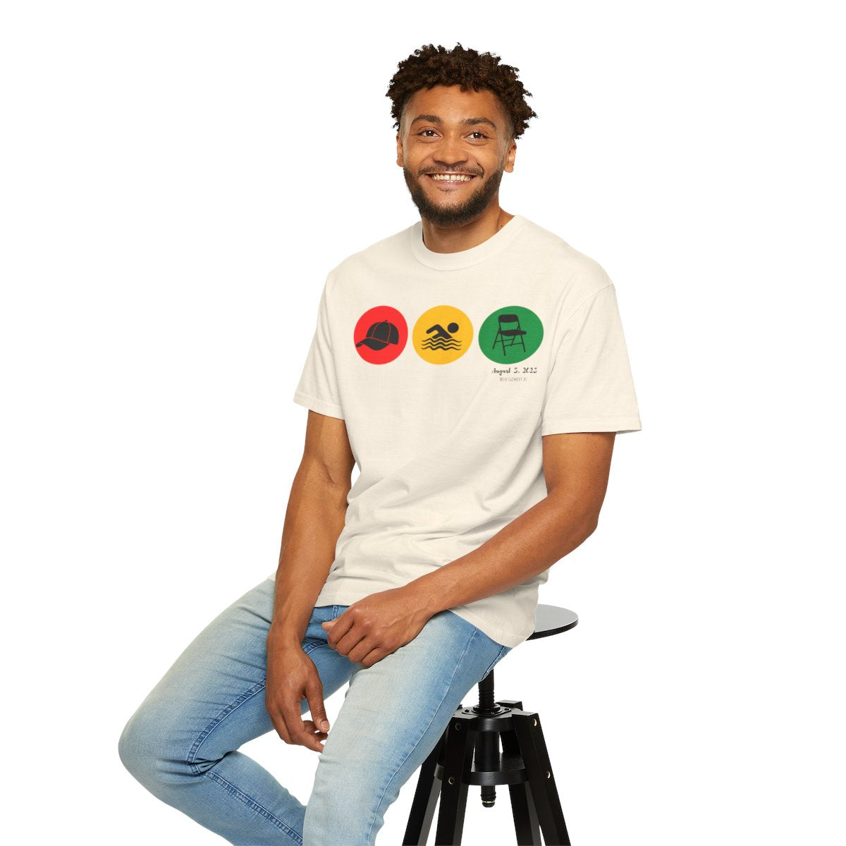 Montgomery Riverfront Icons Shirt | Hat Swimmer Chair Tee | Black Culture Unity Shirt | Comfort Colors® 1717
