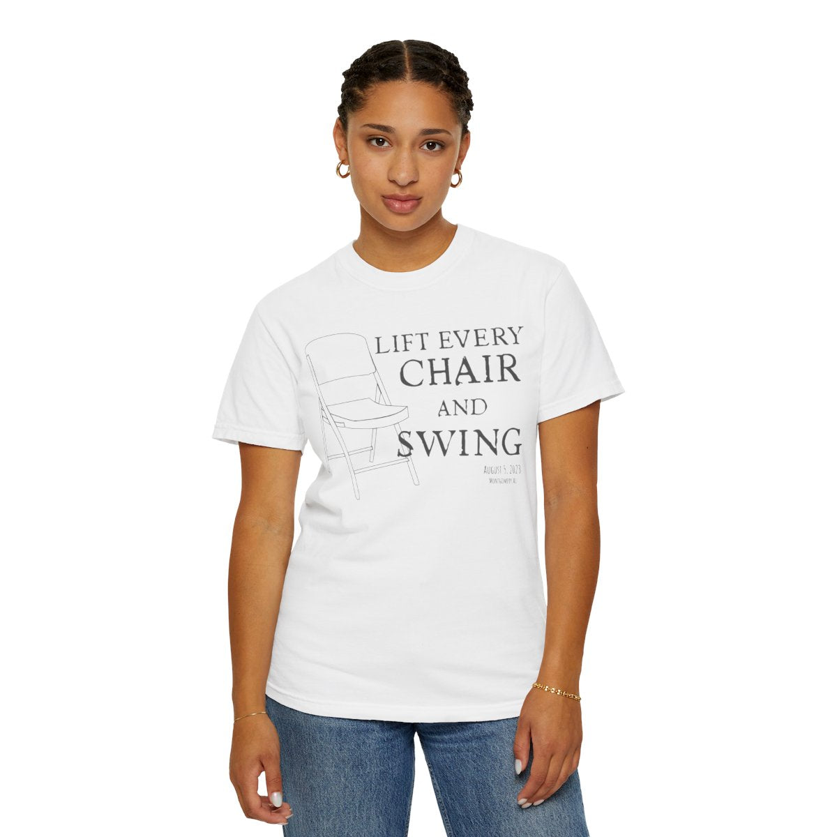 Lift Every Chair and Swing Shirt | Montgomery Riverfront Tribute Tee | Black Culture Humor Shirt | Comfort Colors® 1717