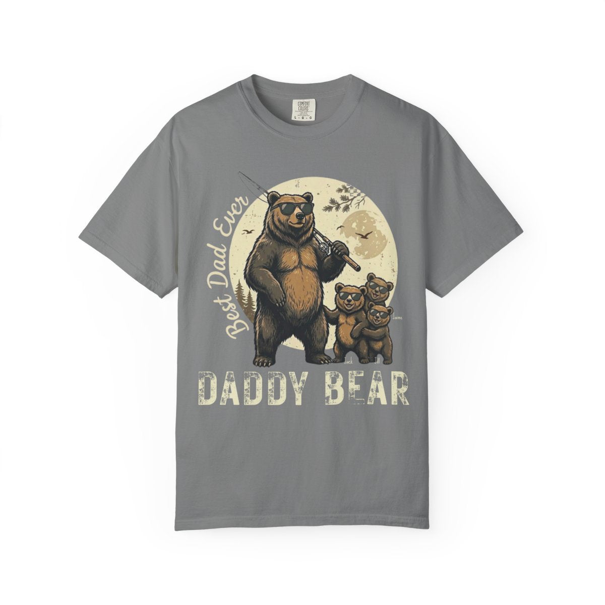 Personalized Daddy Bear Shirt | Custom Dad Bear Tee with Kids Names | Father's Day Gift for Dad | Comfort Colors® 1717