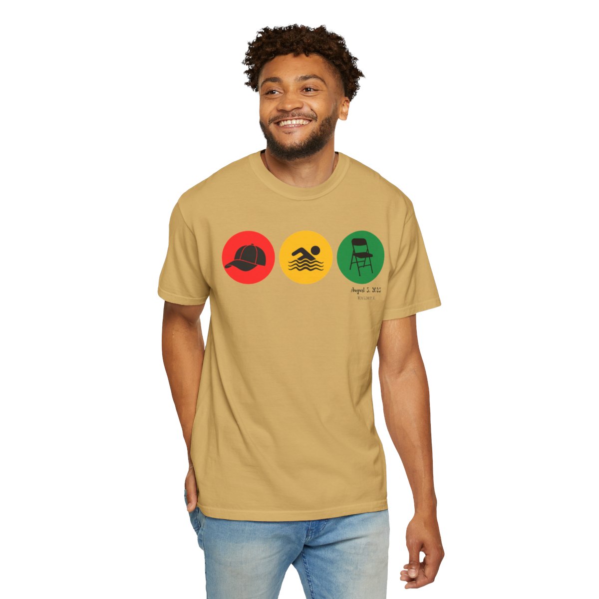 Montgomery Riverfront Icons Shirt | Hat Swimmer Chair Tee | Black Culture Unity Shirt | Comfort Colors® 1717