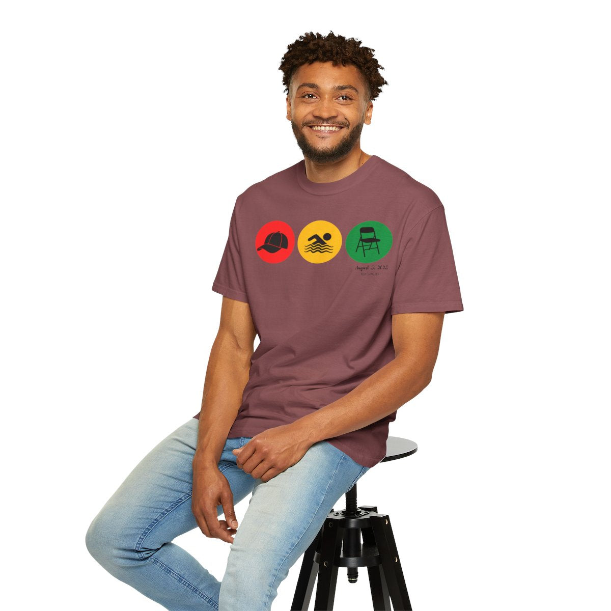 Montgomery Riverfront Icons Shirt | Hat Swimmer Chair Tee | Black Culture Unity Shirt | Comfort Colors® 1717