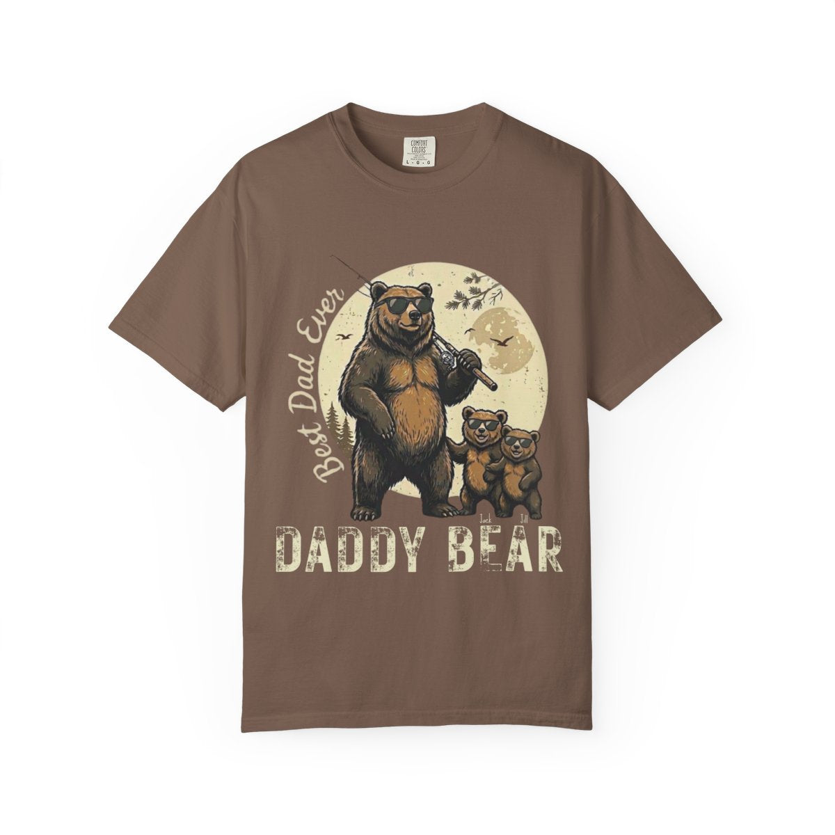 Personalized Daddy Bear Shirt | Custom Dad Bear Tee with Kids Names | Father's Day Gift for Dad | Comfort Colors® 1717
