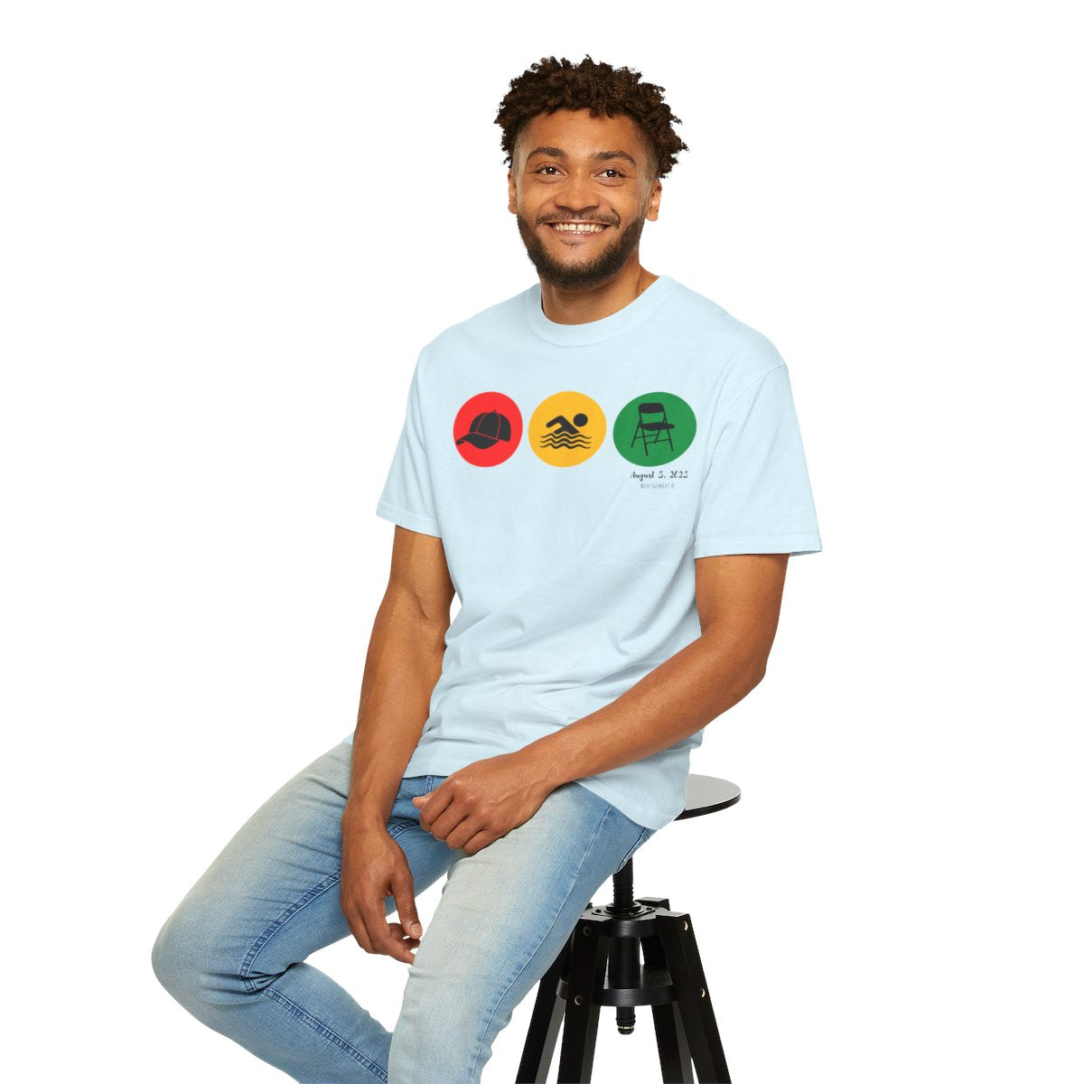 Montgomery Riverfront Icons Shirt | Hat Swimmer Chair Tee | Black Culture Unity Shirt | Comfort Colors® 1717