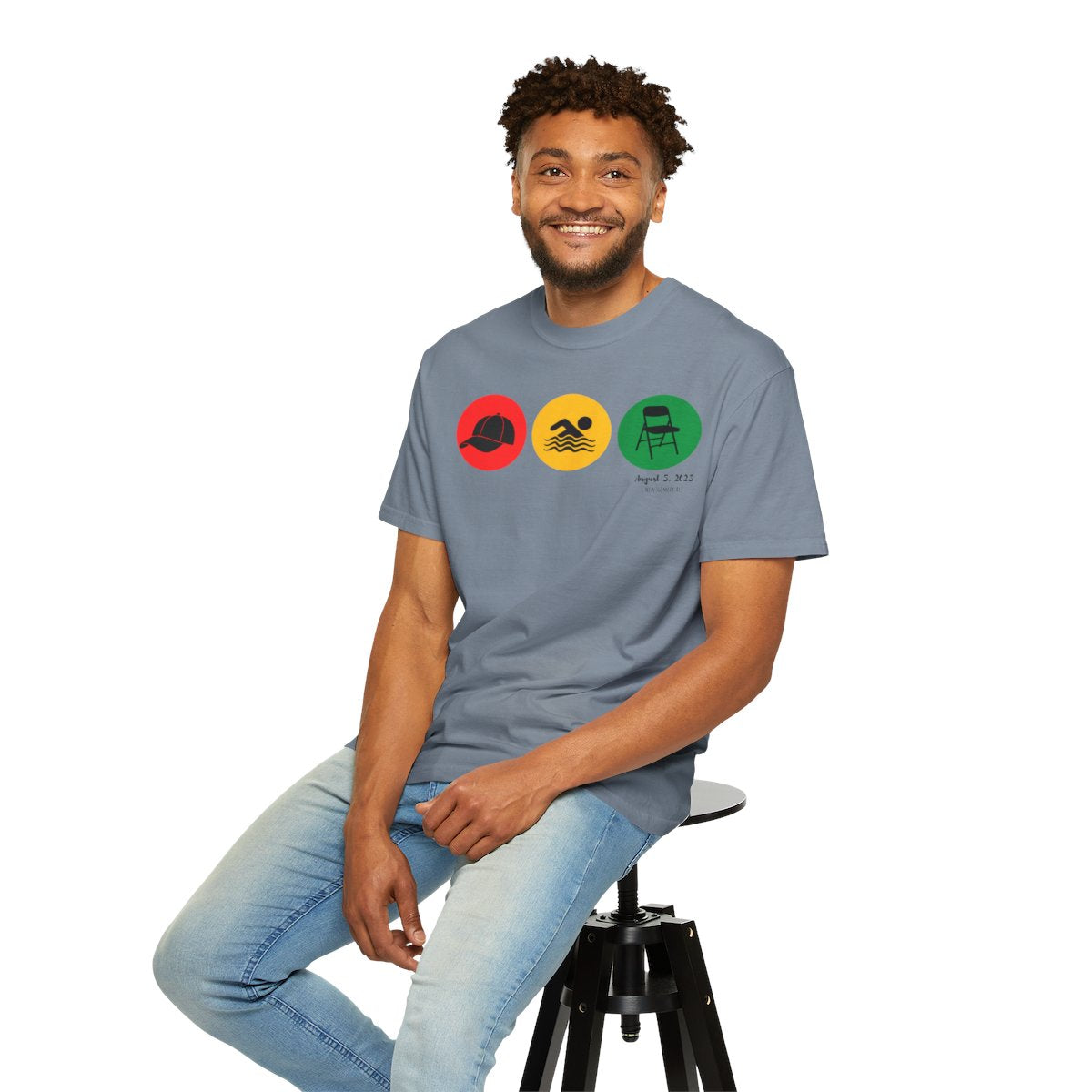 Montgomery Riverfront Icons Shirt | Hat Swimmer Chair Tee | Black Culture Unity Shirt | Comfort Colors® 1717