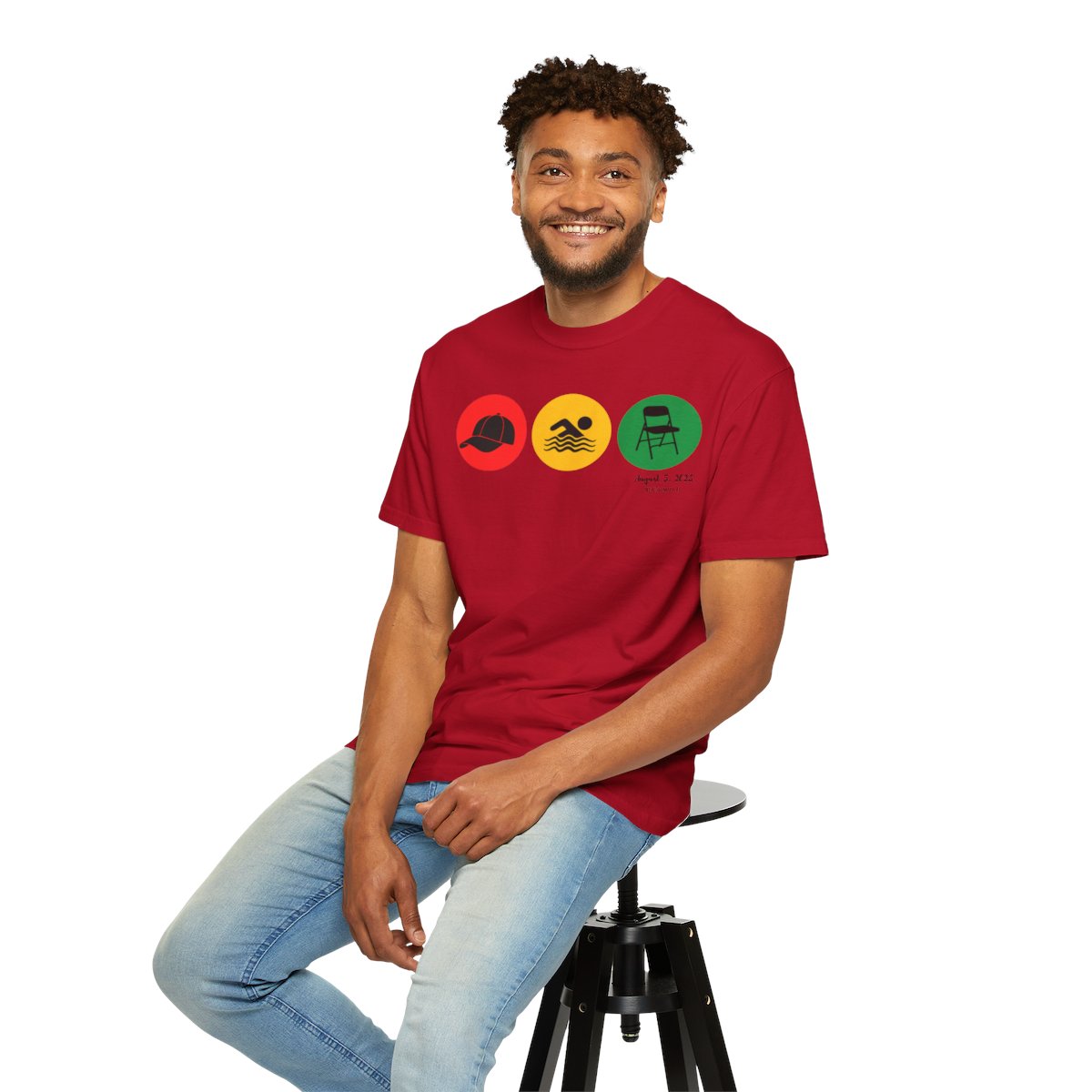 Montgomery Riverfront Icons Shirt | Hat Swimmer Chair Tee | Black Culture Unity Shirt | Comfort Colors® 1717