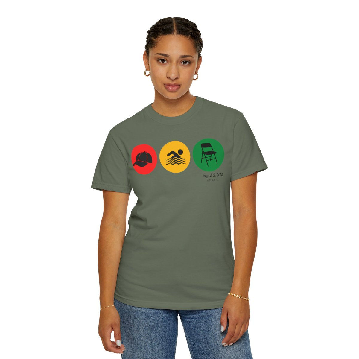 Montgomery Riverfront Icons Shirt | Hat Swimmer Chair Tee | Black Culture Unity Shirt | Comfort Colors® 1717