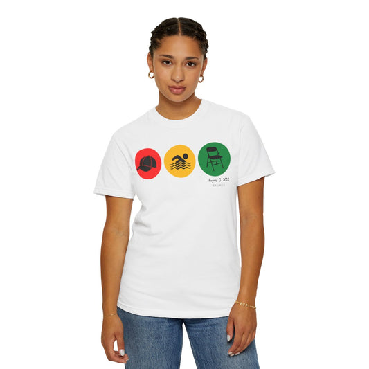 Montgomery Riverfront Icons Shirt | Hat Swimmer Chair Tee | Black Culture Unity Shirt | Comfort Colors® 1717