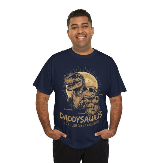 Personalized Daddysaurus Shirt | Custom Dinosaur Dad Tee | Father's Day Gift from Kids | Personalized Dad Shirt | Gildan® 5000