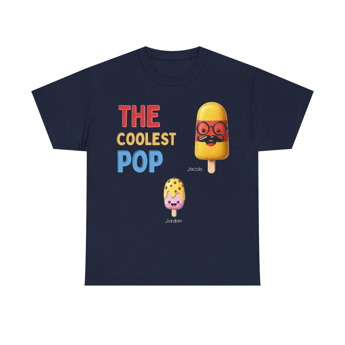 Personalized Coolest Pop Shirt | Custom Dad & Kids Names Tee | Father's Day Gift for Grandpa or Dad