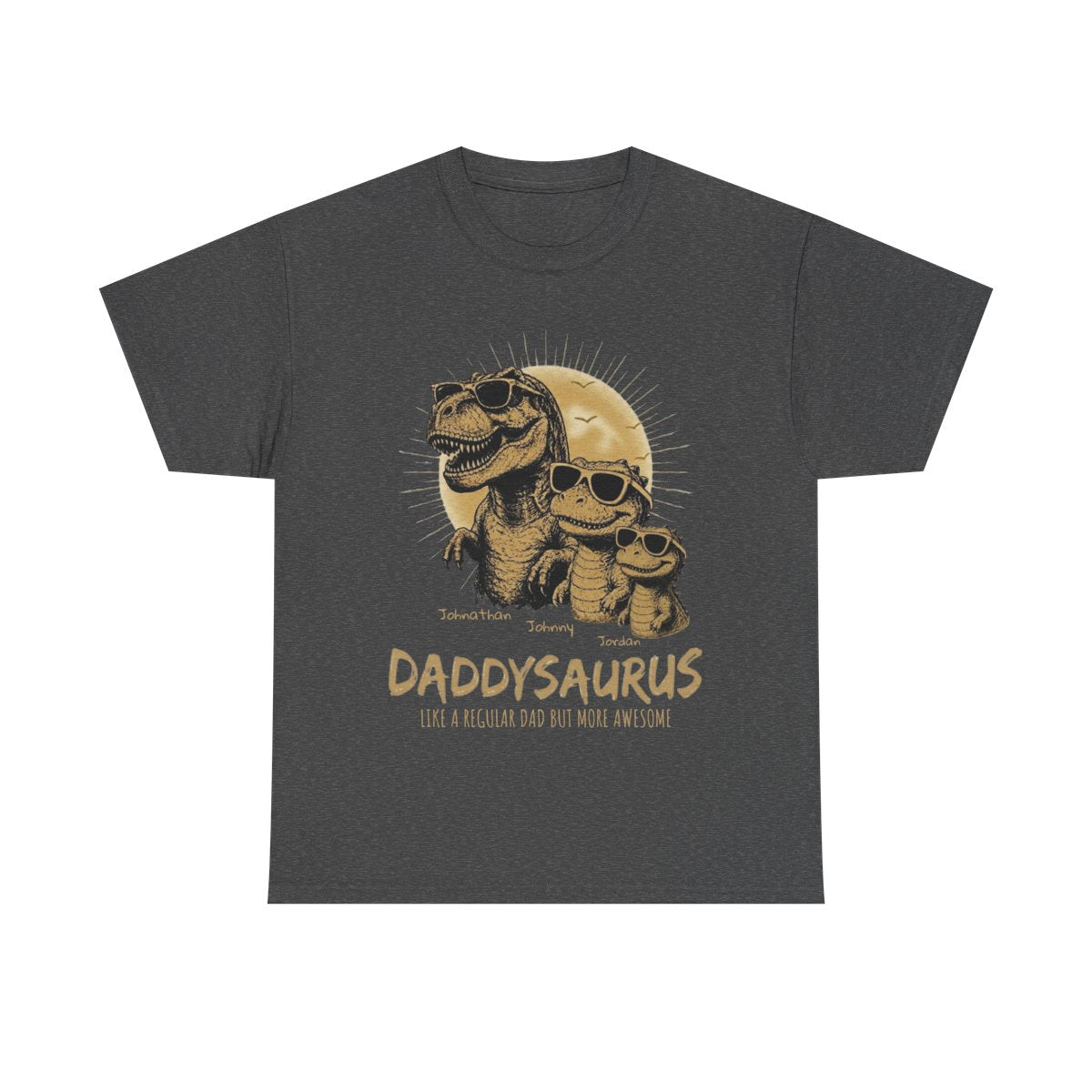 Personalized Daddysaurus Shirt | Custom Dinosaur Dad Tee | Father's Day Gift from Kids | Personalized Dad Shirt | Gildan® 5000