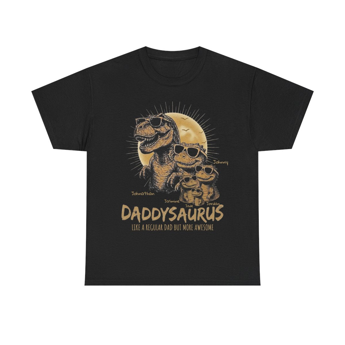 Personalized Daddysaurus Shirt | Custom Dinosaur Dad Tee | Father's Day Gift from Kids | Personalized Dad Shirt | Gildan® 5000