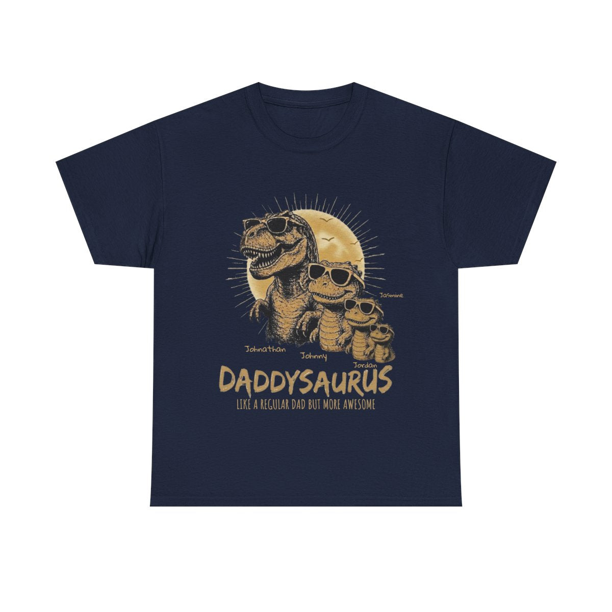 Personalized Daddysaurus Shirt | Custom Dinosaur Dad Tee | Father's Day Gift from Kids | Personalized Dad Shirt | Gildan® 5000