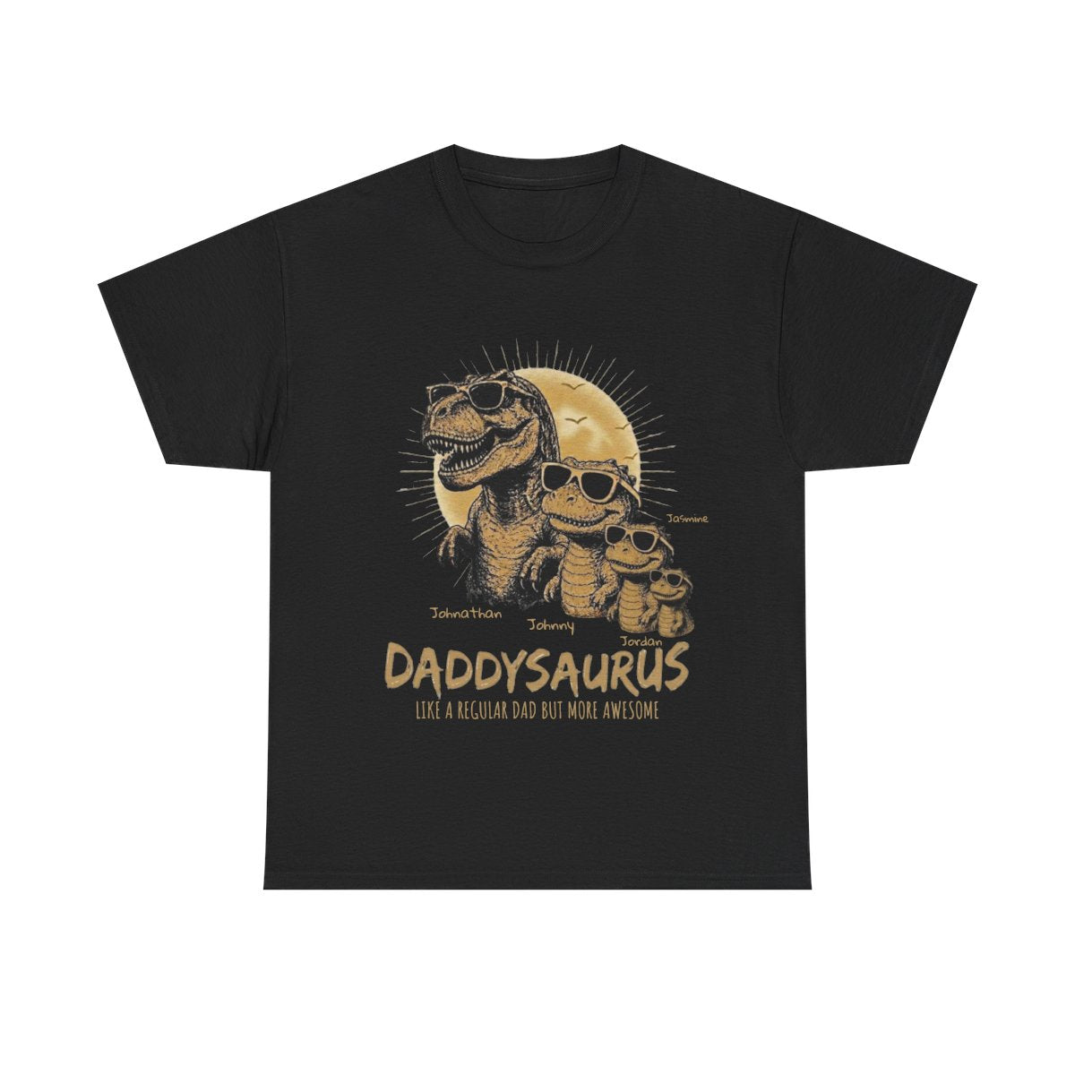 Personalized Daddysaurus Shirt | Custom Dinosaur Dad Tee | Father's Day Gift from Kids | Personalized Dad Shirt | Gildan® 5000