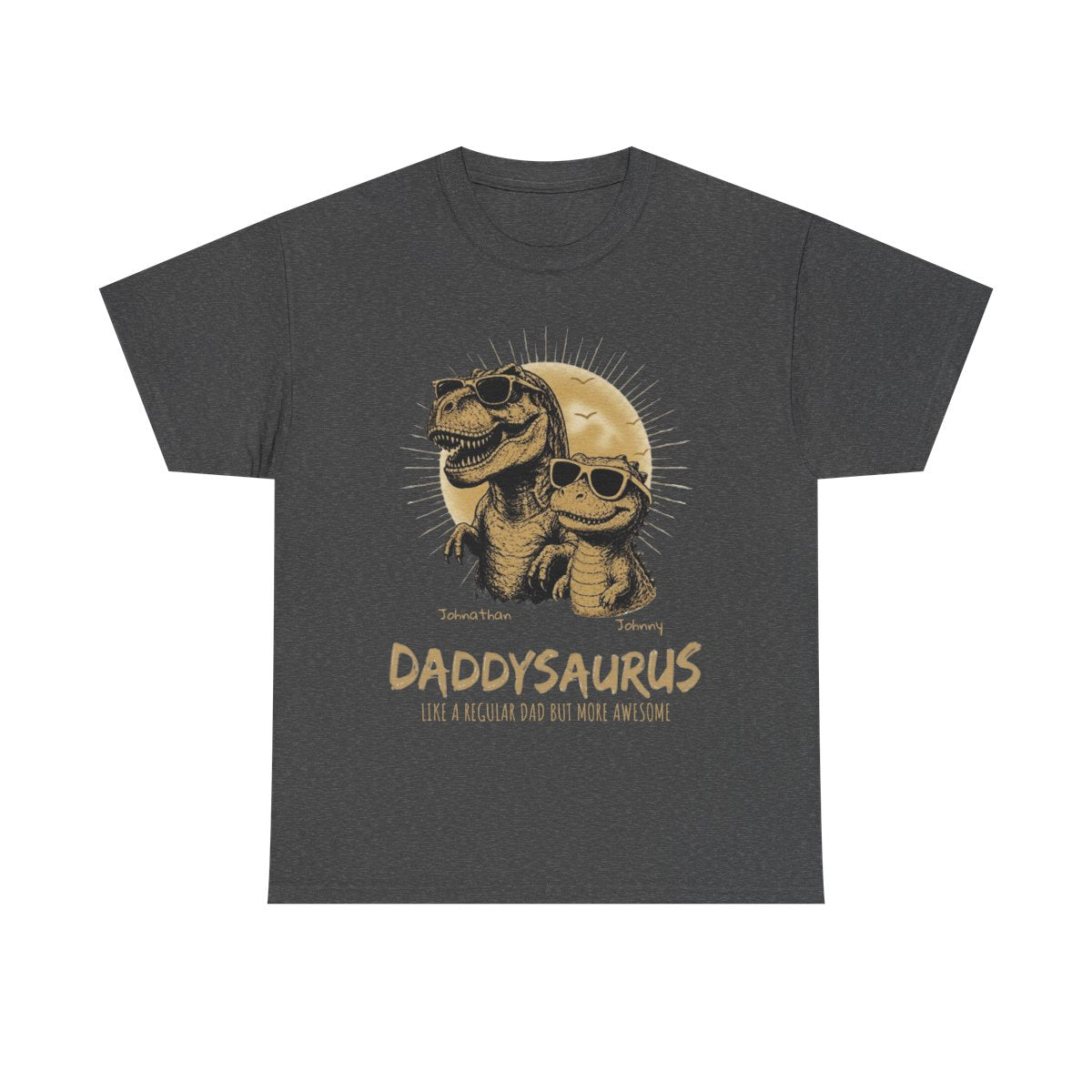 Personalized Daddysaurus Shirt | Custom Dinosaur Dad Tee | Father's Day Gift from Kids | Personalized Dad Shirt | Gildan® 5000