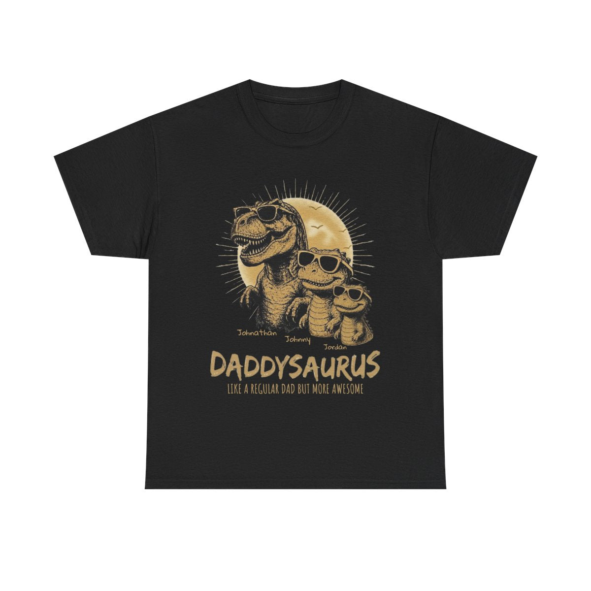 Personalized Daddysaurus Shirt | Custom Dinosaur Dad Tee | Father's Day Gift from Kids | Personalized Dad Shirt | Gildan® 5000