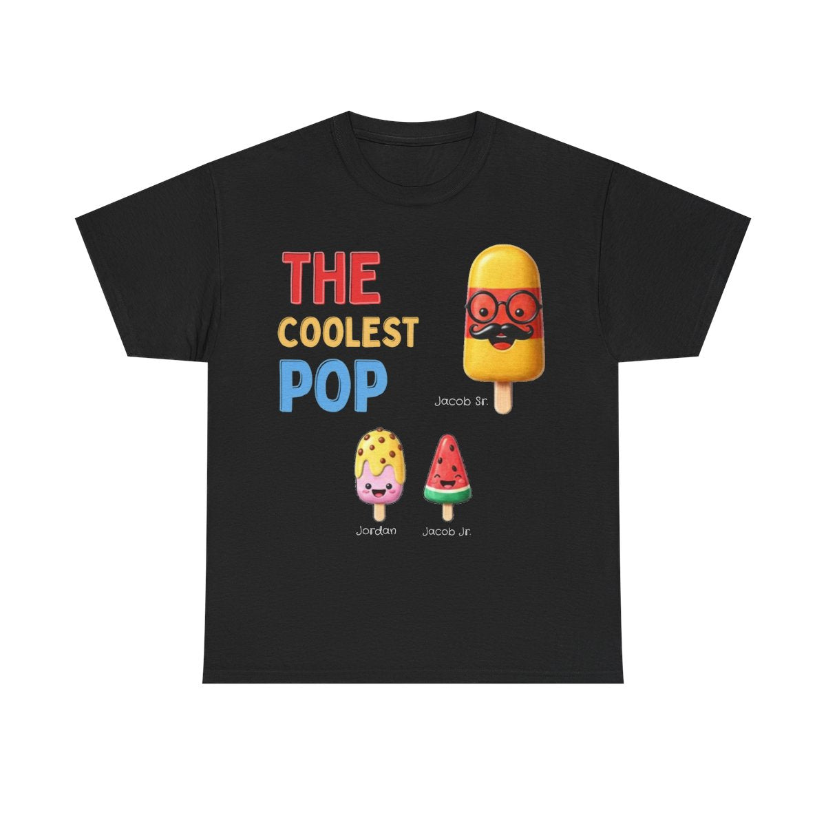 Personalized Coolest Pop Shirt | Custom Dad & Kids Names Tee | Father's Day Gift for Grandpa or Dad