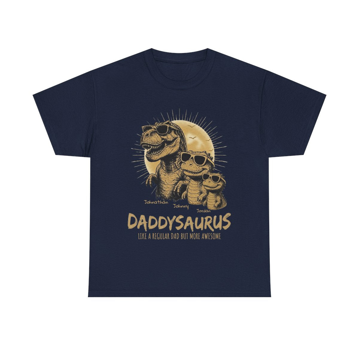 Personalized Daddysaurus Shirt | Custom Dinosaur Dad Tee | Father's Day Gift from Kids | Personalized Dad Shirt | Gildan® 5000
