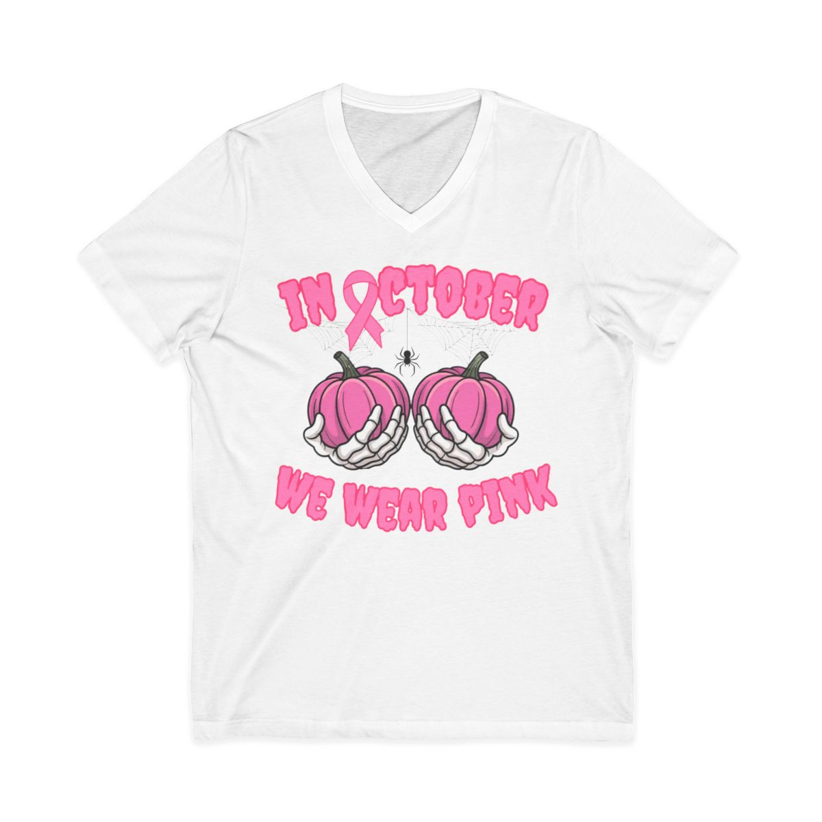 In October We Wear Pink Pumpkin Shirt | Breast Cancer Awareness Tee & Sweatshirt  | Breast Cancer Pink Ribbon Shirt
