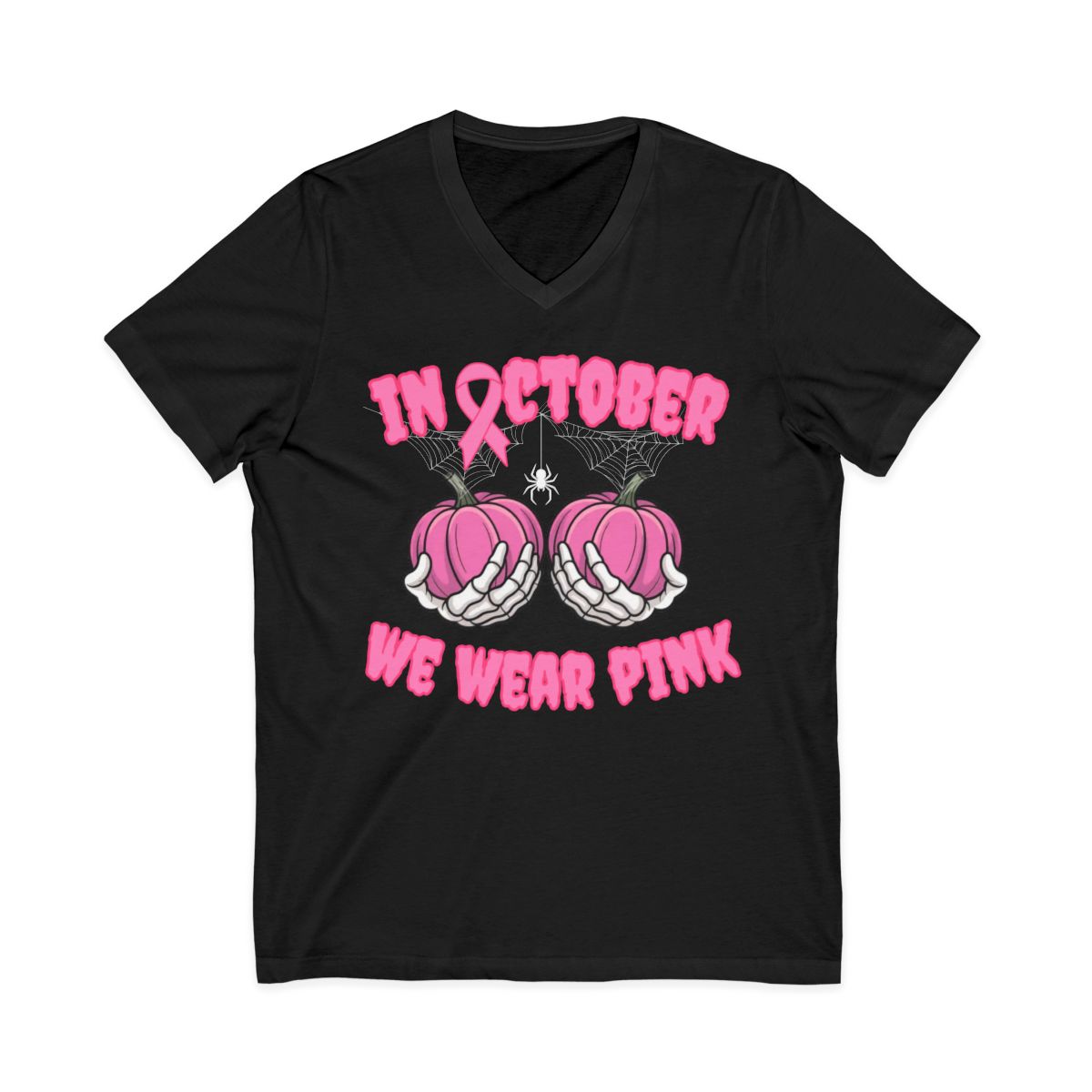 In October We Wear Pink Pumpkin Shirt | Breast Cancer Awareness Tee & Sweatshirt  | Breast Cancer Pink Ribbon Shirt